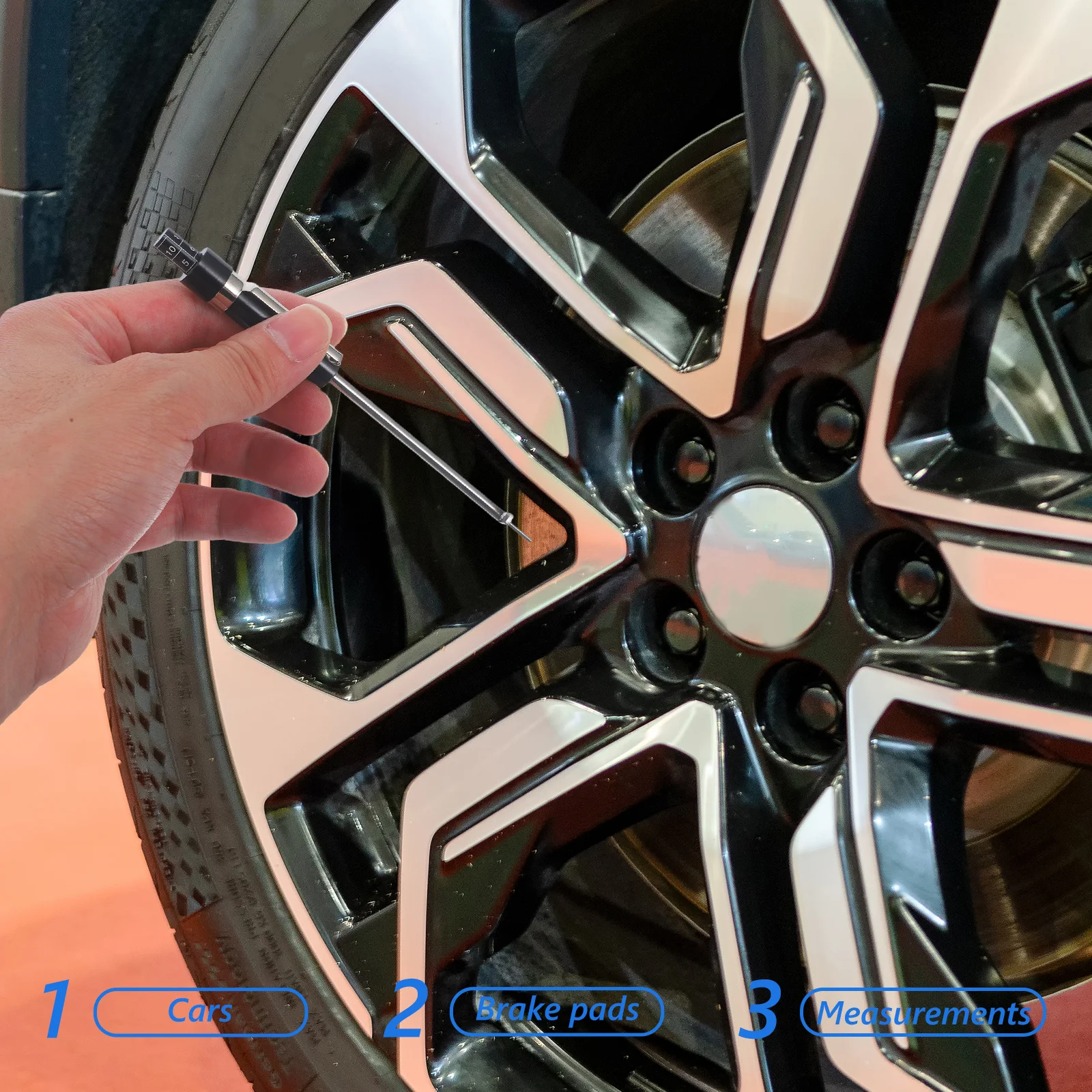 

Brake Pad Measuring Tool High Precision Gauge for Accurate Wear Assessment Versatile Use Compatible with Various Brake Pads