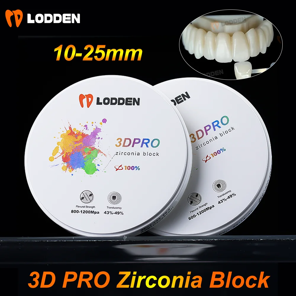 Lodden 3D Pro Dental Zirconia Block Multilayer Dental Lab Denture Material For CAD CAM Open System A1 A2 A3