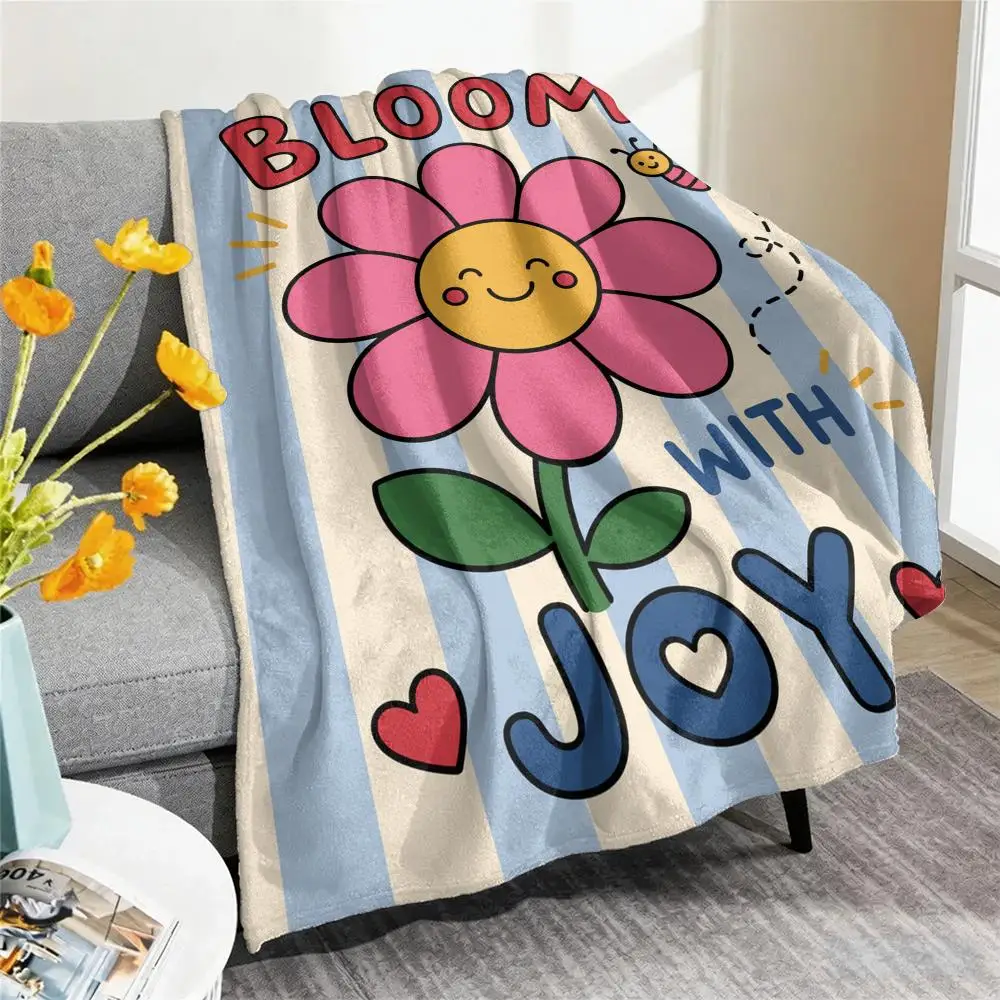 Manta de Franela Suave con Estampado de Animales Coloridos y Adorables, Ligera, para Siesta en Casa, Oficina, Viajes,Sofá o Cama