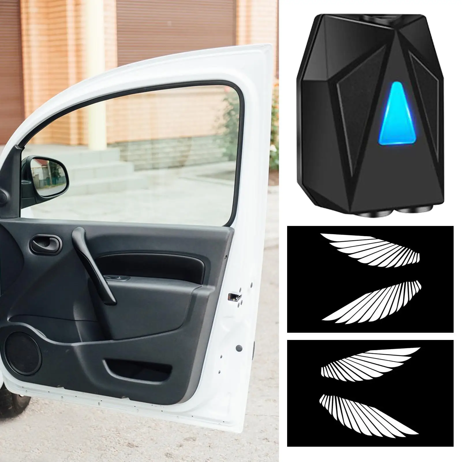 

Car Door Light Projector Dynamic Welcome Lights for Cars Bulb with Angel Wing Shadow No Drilling for Men Women Interior Road