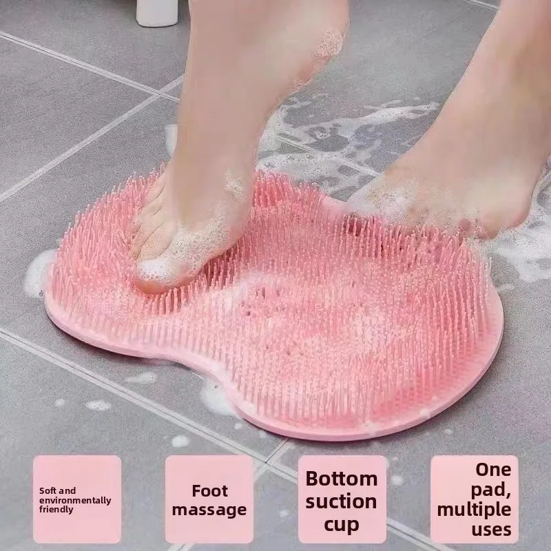 

1 шт., инструмент для протирки ног, настенная щетка для ванны, безболезненная отшелушивающая подушечка, нет необходимости помощи, аксессуар для ванны