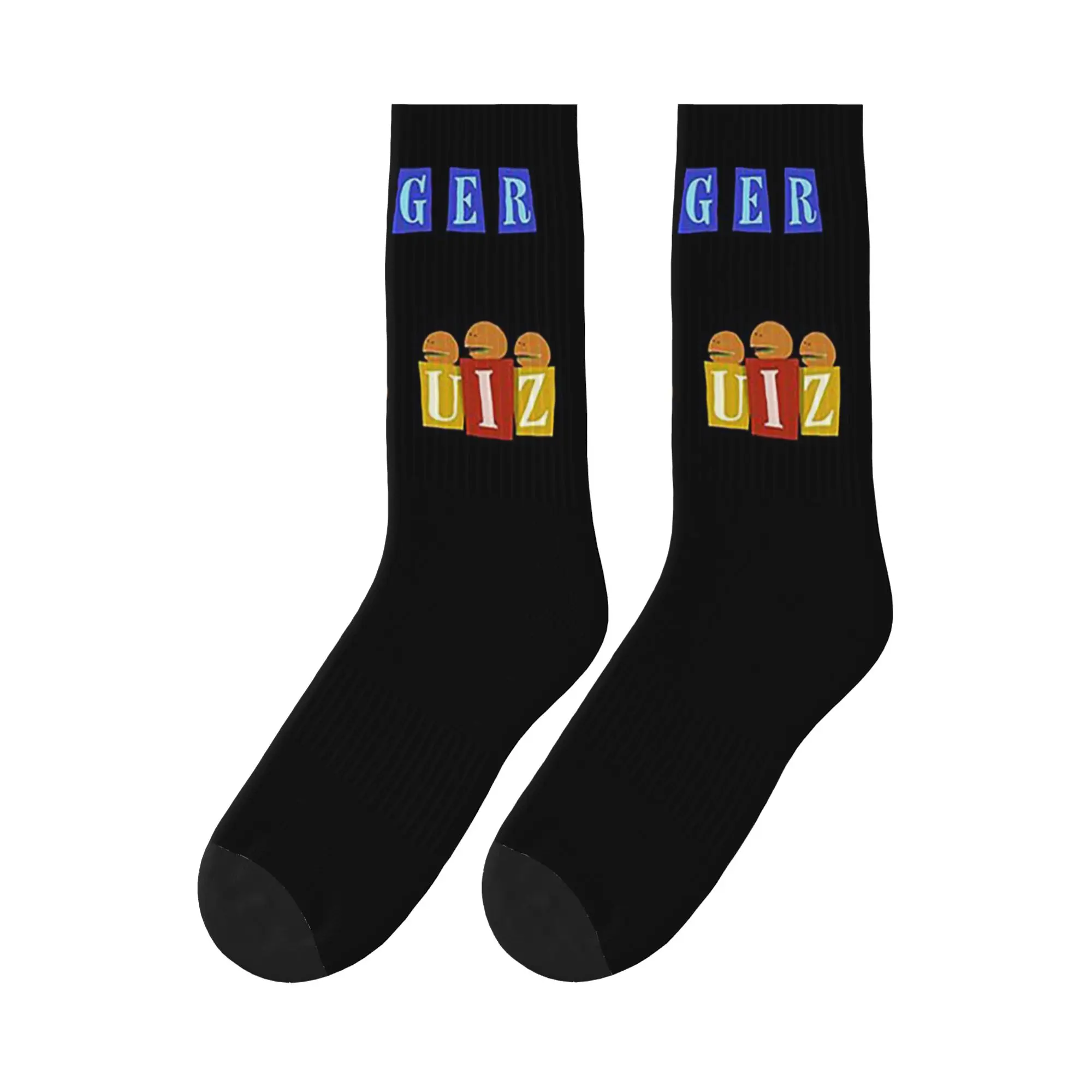 

Burger Quiz New Logo Sports Socks High Quality Stockings All Season Long Socks for Unisex Gifts