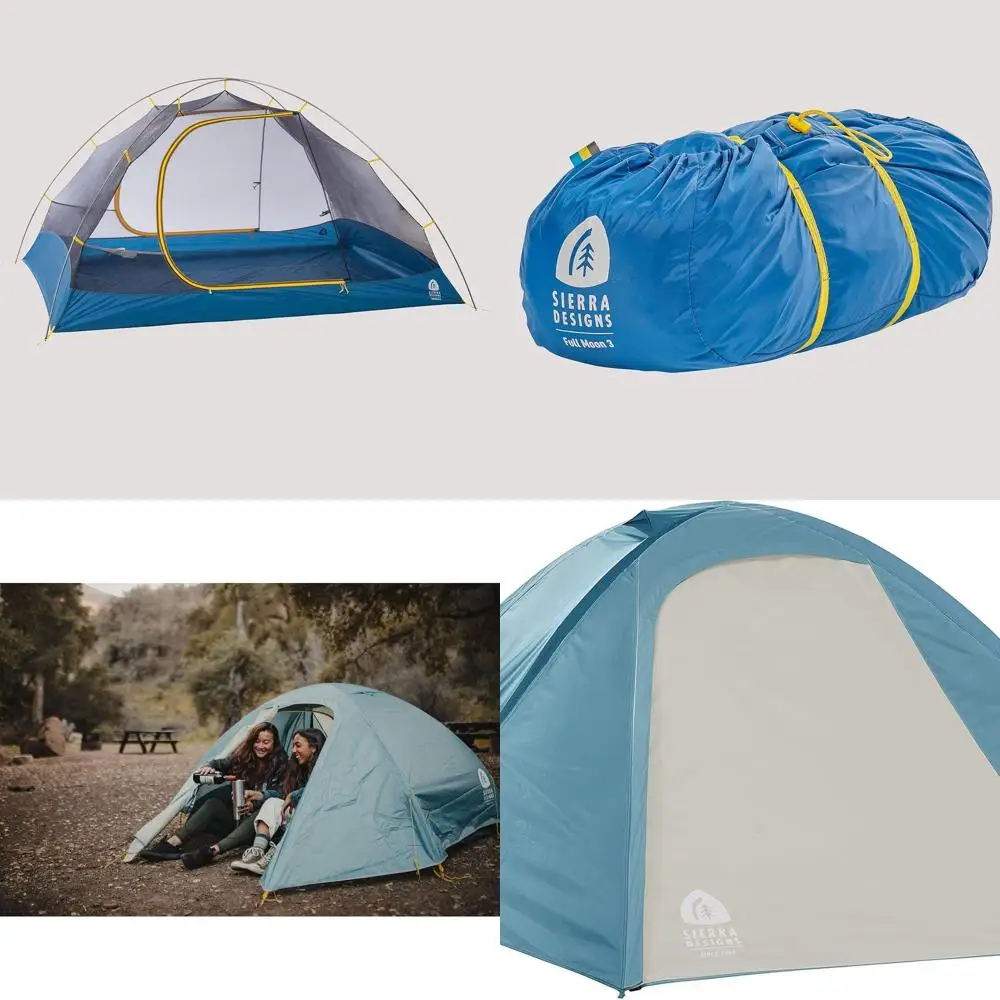 Ultralight Backpacking Tent with Polyester Cover, Dual-Door & Vestibules, Compact Storage Bag Included