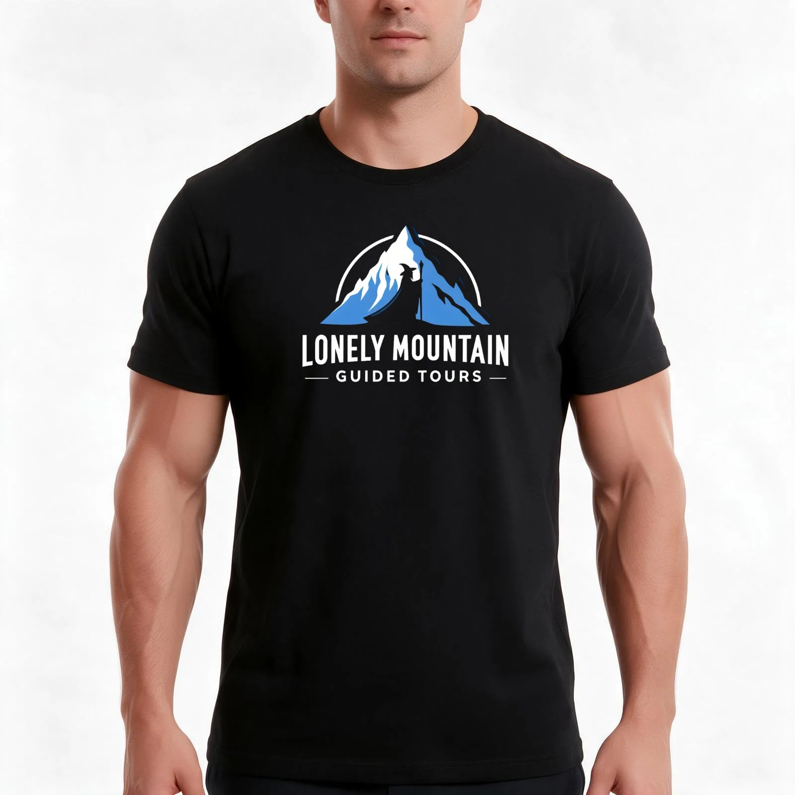 Lonely Mountain Guided Tours - Fantasy T-Shirt, Summer Casual Cotton Tee, Oversized Streetwear Tops, Vintage Graphic Print