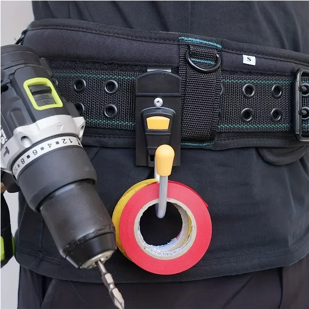 Electrician Working Multifunction Convenient Hanging Tape Helmet Power Drill Metal Tool Holder Hook Tool Belt Bag