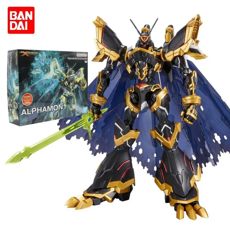 

Bandai Original Figure-rise Standard Amplified Digimon Adventure Alphamon Anime Action Figure Assembly Model Robot Toy Gift Kit