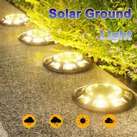 New Outdoor Solar Ground Light IP65 Waterproof 16LED for Garden Pathway Underground Yard Lawn Landscape Decoration
