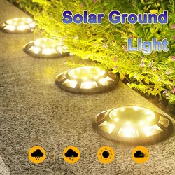 New Outdoor Solar Ground Light IP65 Waterproof 16LED for Garden Pathway Underground Yard Lawn Landscape Decoration