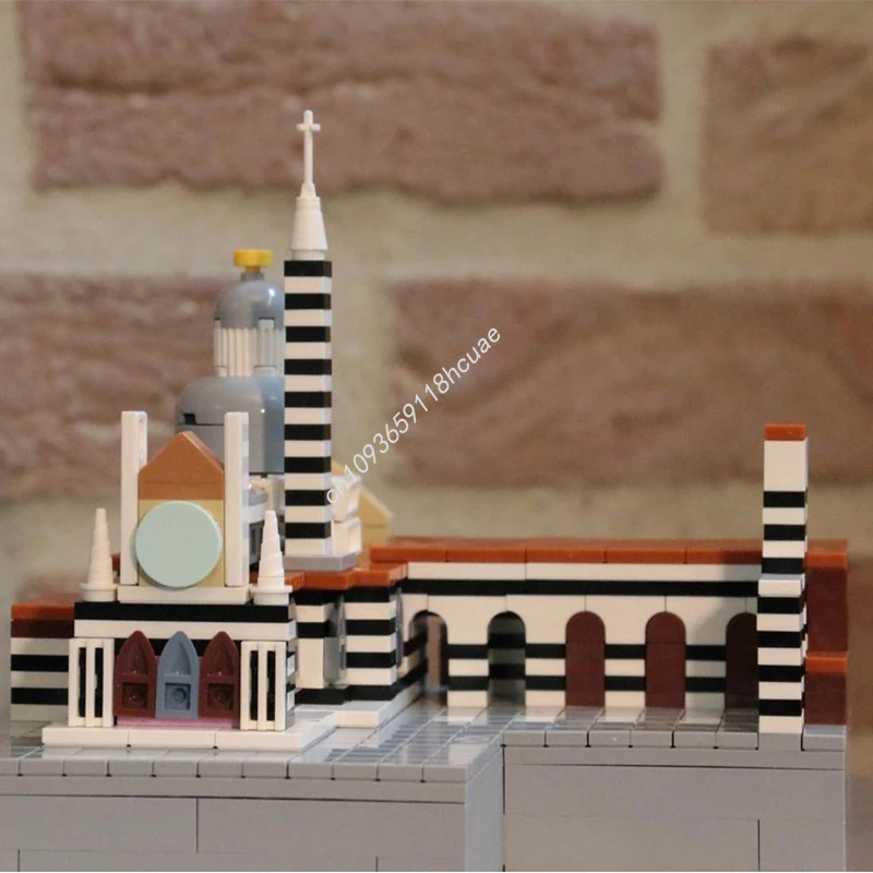 

875 шт. MOC Cattedrale di Santa Maria Assunta Архитектурные строительные блоки STEM Развивающие строительные рождественские игрушки в подарок