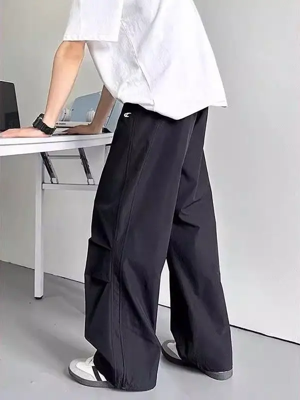 

American Sle Casual Pants Men's Summer Faion Brand Loose Leisure Trousers Jum Design Wide Leg Long Trousers