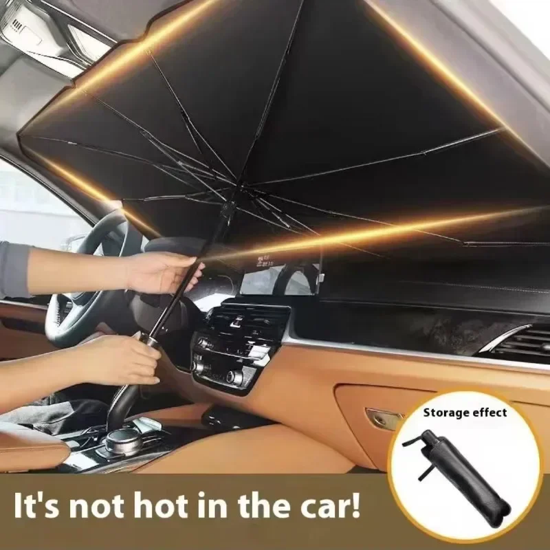 Car Sunshade Umbrella For Auto Shading Car Sun Shade Protector Parasol Summer Sun Interior Windshield Protection WORLDKPI