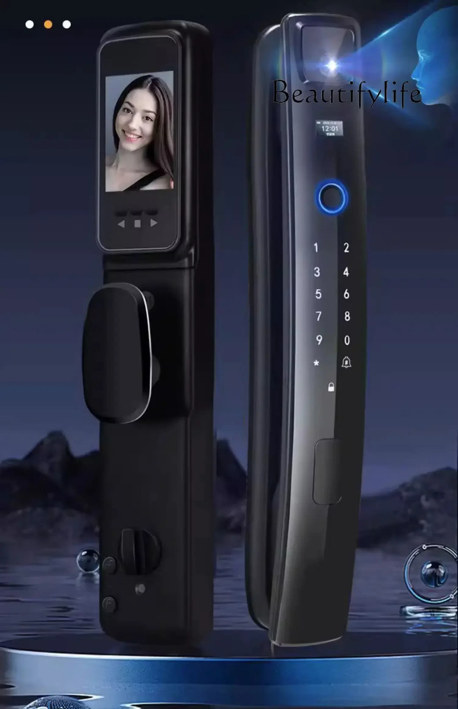 Automatic Fingerprint Household Anti-Theft Door Household Electronic Face Recognition Smart Door Lock