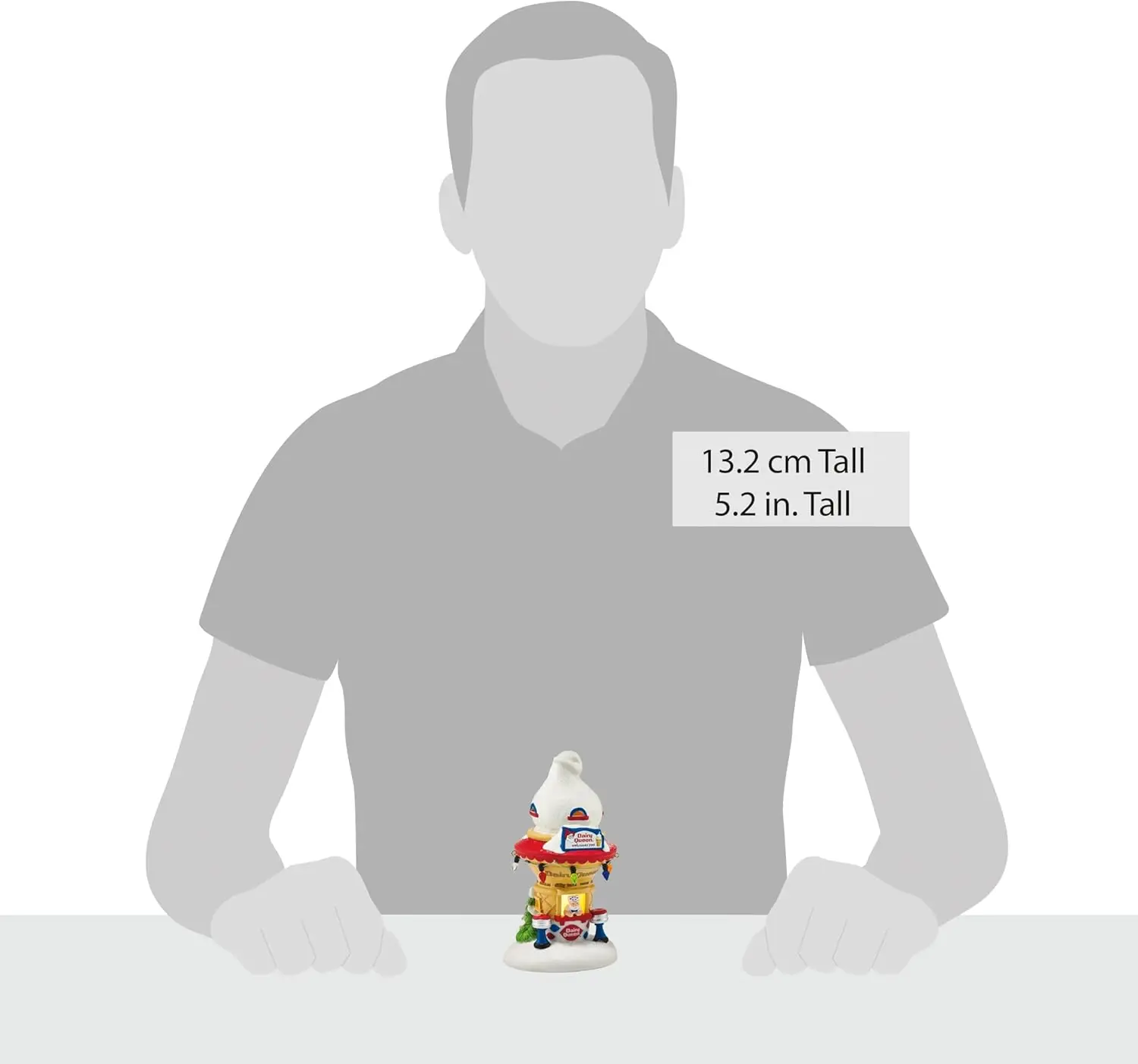 Edificio iluminado de cono de helado de la Reina Láctea de Papá Noel, decoración de porcelana multicolor de 5,2 pulgadas