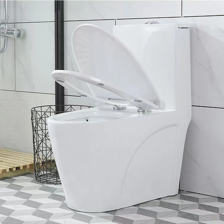 Hot Sale Sanitary Ware Ceramic Bathroom Toilet Commode Porcelain Square Wc Gravity Flushing One Piece Toilet Bowl