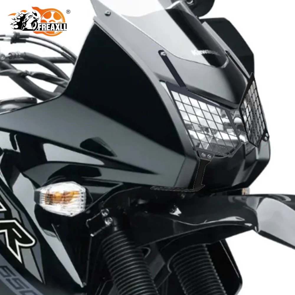 

Motorcycle Accessories Headlight Head Lamp Light Grille Guard Cover Protector For Kawasaki KLR 650 KLR650 2008-2018 2017 2016