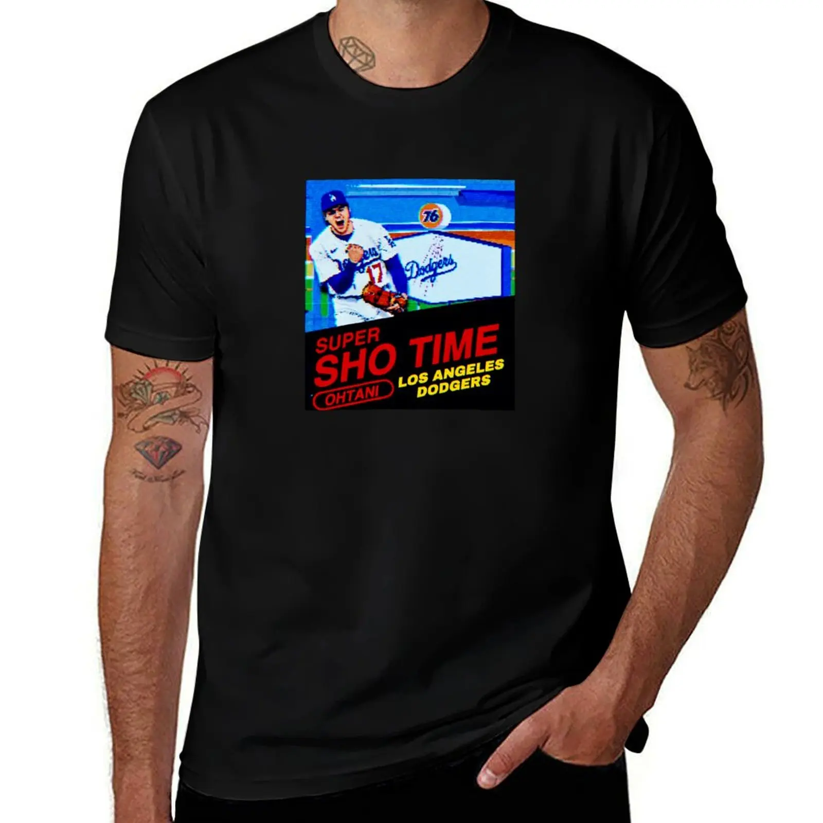 

SUPER SHOTIME T-Shirt cotton graphic tees Blouse sports fans compression shirt men