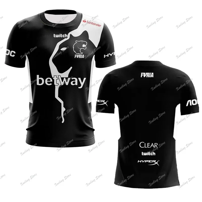 Esports Games CS GO Furia Team Uniform T-shirt Csgo Sports Fury Jersey Men Breathable Quick Dry Training Oversized Customizable