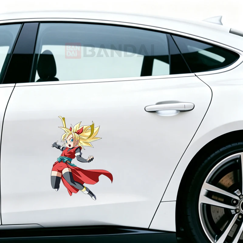 Cool Anime Blonde Warrior Girl Car Stickers Vinyl Decal Waterproof Die Cut for Window Bumper Laptop Helmet Auto Decor 4