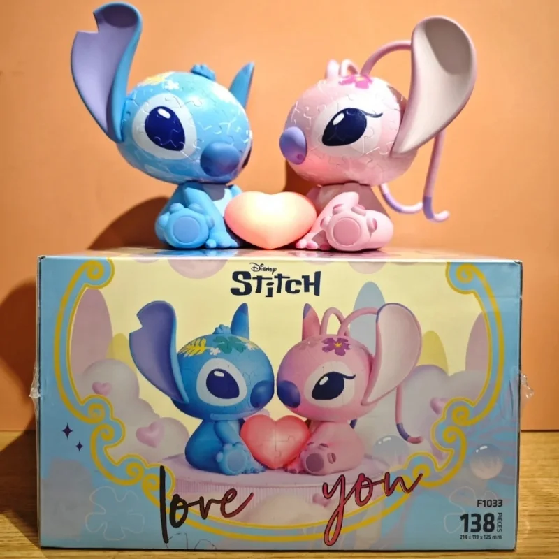 New Disney 3d-Jp Lilo & Stitch Toys Anime Stitch Figurines Angel Night Light Room Decoration Girls Kawaii Stitch Night Lamp Gift