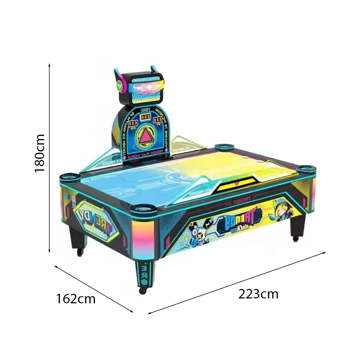 Hot Selling 2 Player Coin Operated Metal Spanish Air Hockey Game Machine Sport Simulator Table for Amusement Parks
