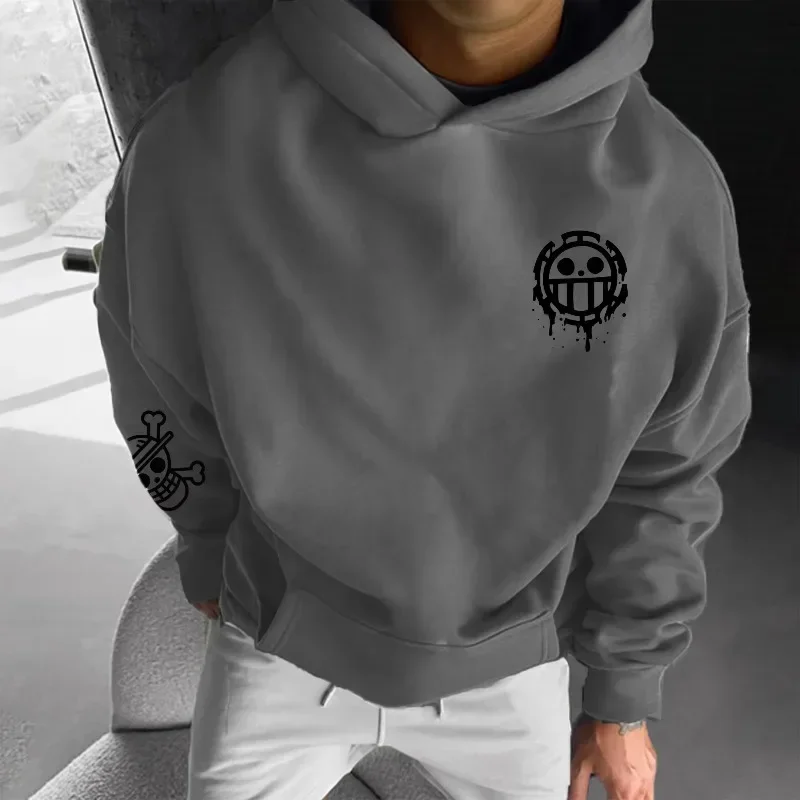 ONE PIECE Tendência Explosão Animação Moletom Com Capuz Algodão Casual Moda Esportes Versáteis Outono e Inverno Masculino e Feminino Hoodies
