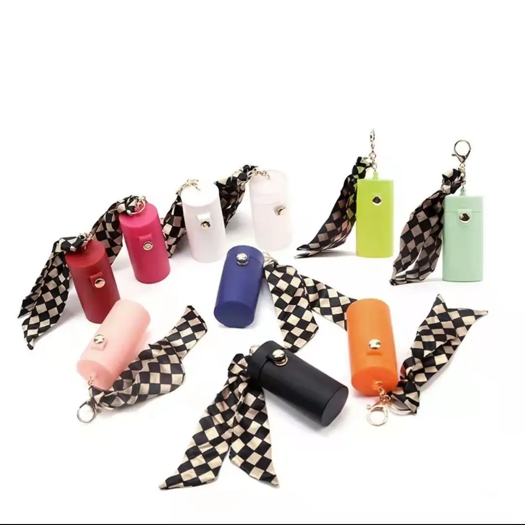 Lipstick Box Portable Internet celebrity mini lipstick bag silk scarf key chain jewelry pendant jelly gift wrap decoration