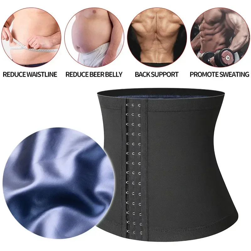 Waist Control Shaper Girdle Shapewear Corset Sweat Tummy Workout Sauna Thermo Abdomen Fat Men Gym Slimming Trainer Burning Belt