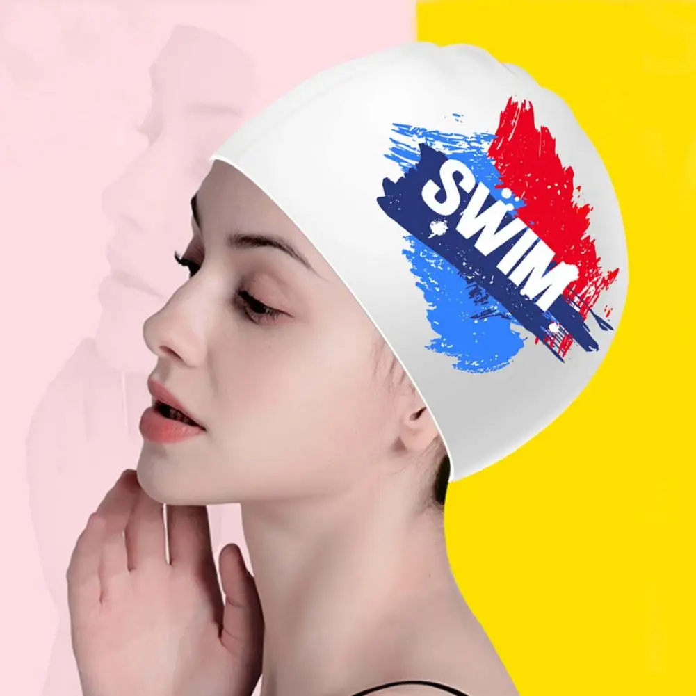 Swim Pool Hats Practical Comfortable Swimming Hat Water-Resistant Stretchy Swimming Sports Hat for Women