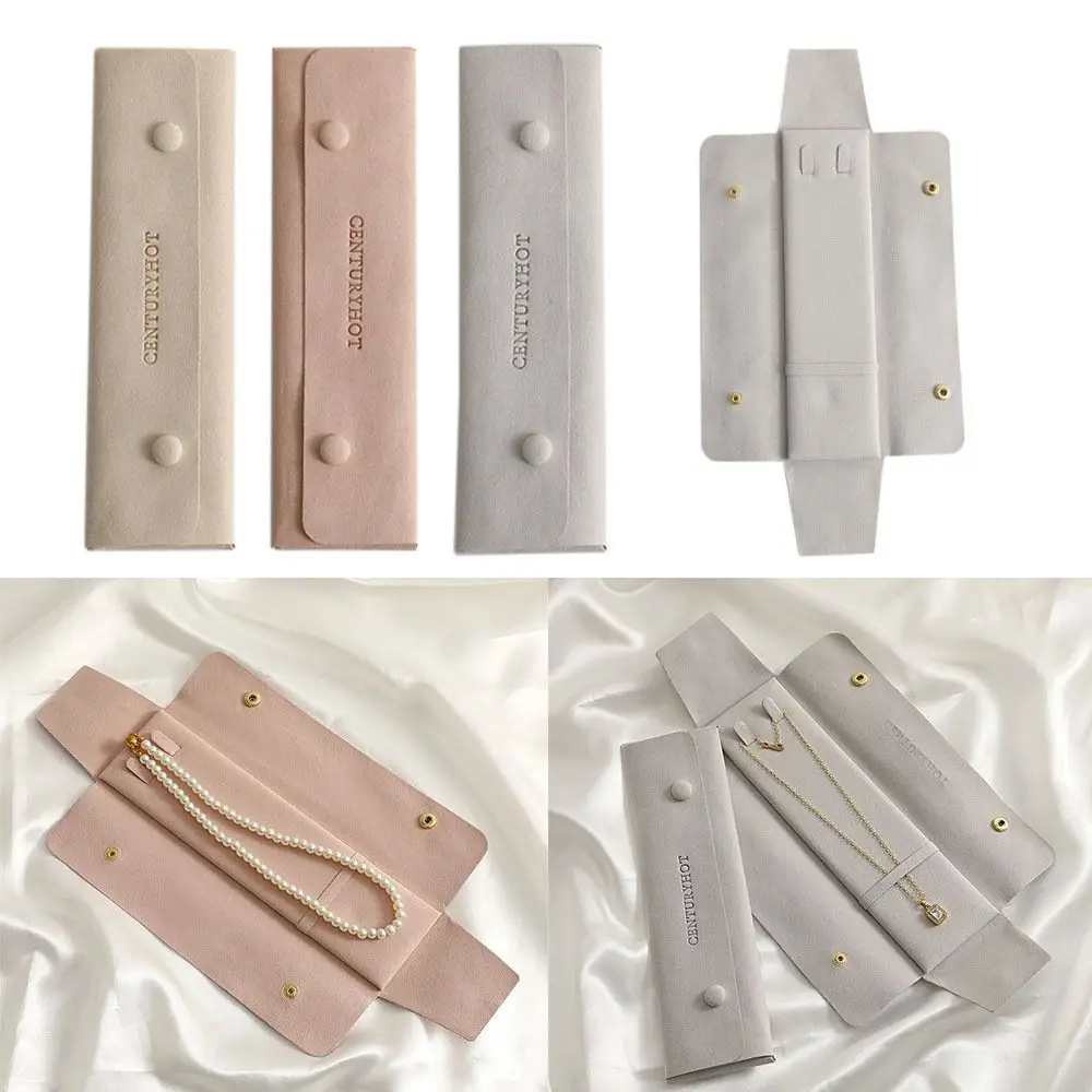 Gift Fashionable Microfiber Jewelry Storage Exquisite Foldable Jewelry Organizer Portable Storage Pouch