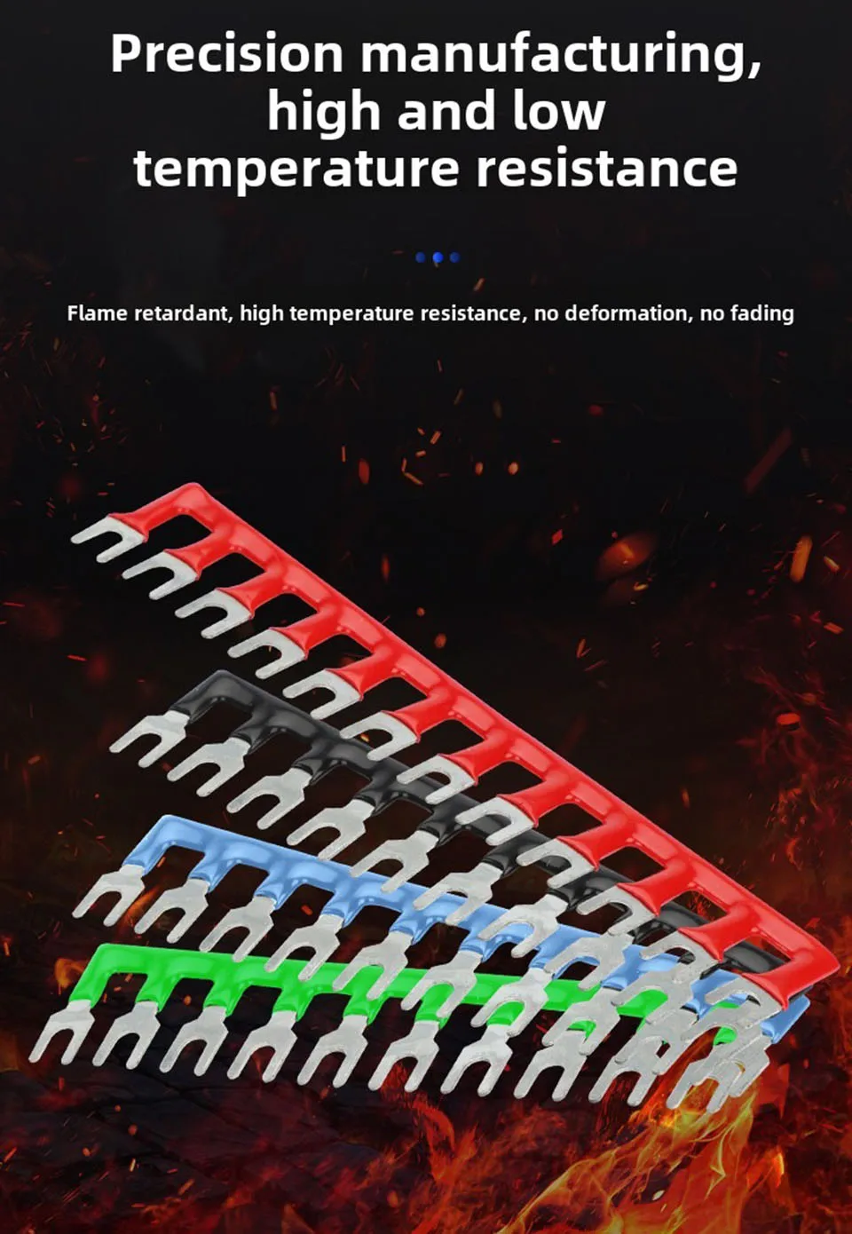 TB Terminal Busbar-Drahtverbinder 15A25A45A Kombiniertes Kurzschlussstück U-Typ Kupfer-Leistungsschalter Busbar-Verbindungsstück Isolierter Drahtverbinder – Detail 4