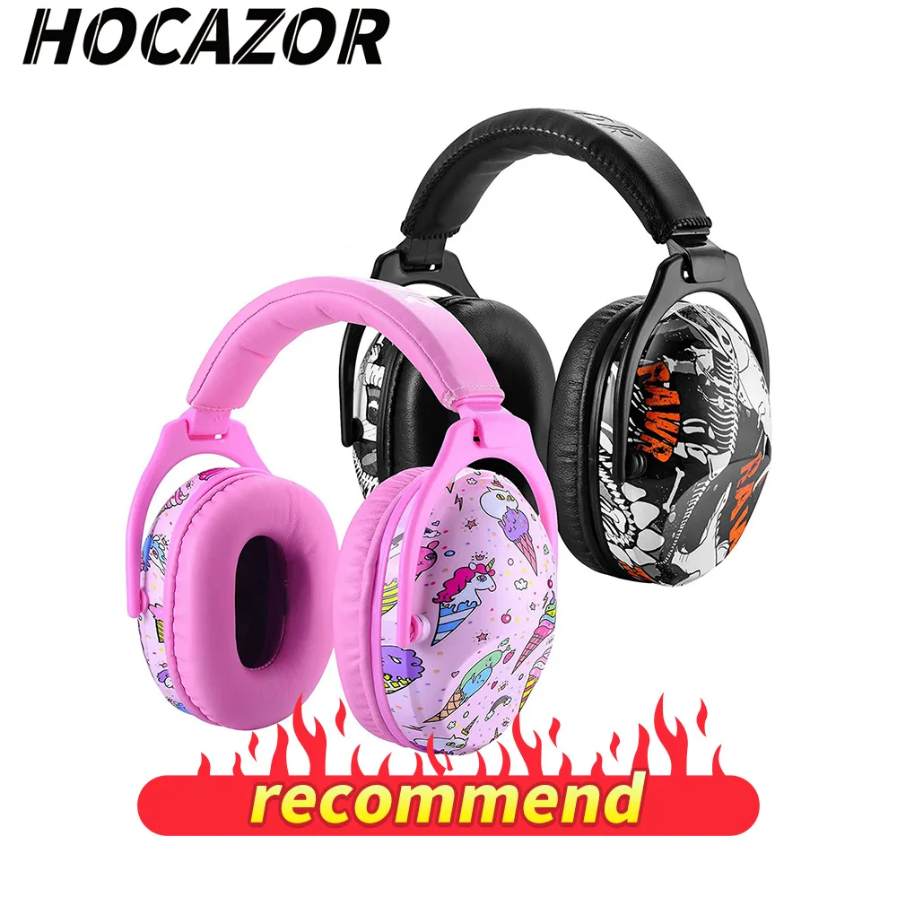 HOCAZOR Kids Noise Protection Earmuffs For Baby Youth Children\'s Autism Protecting Auditory Senses Safety NNR 22dB