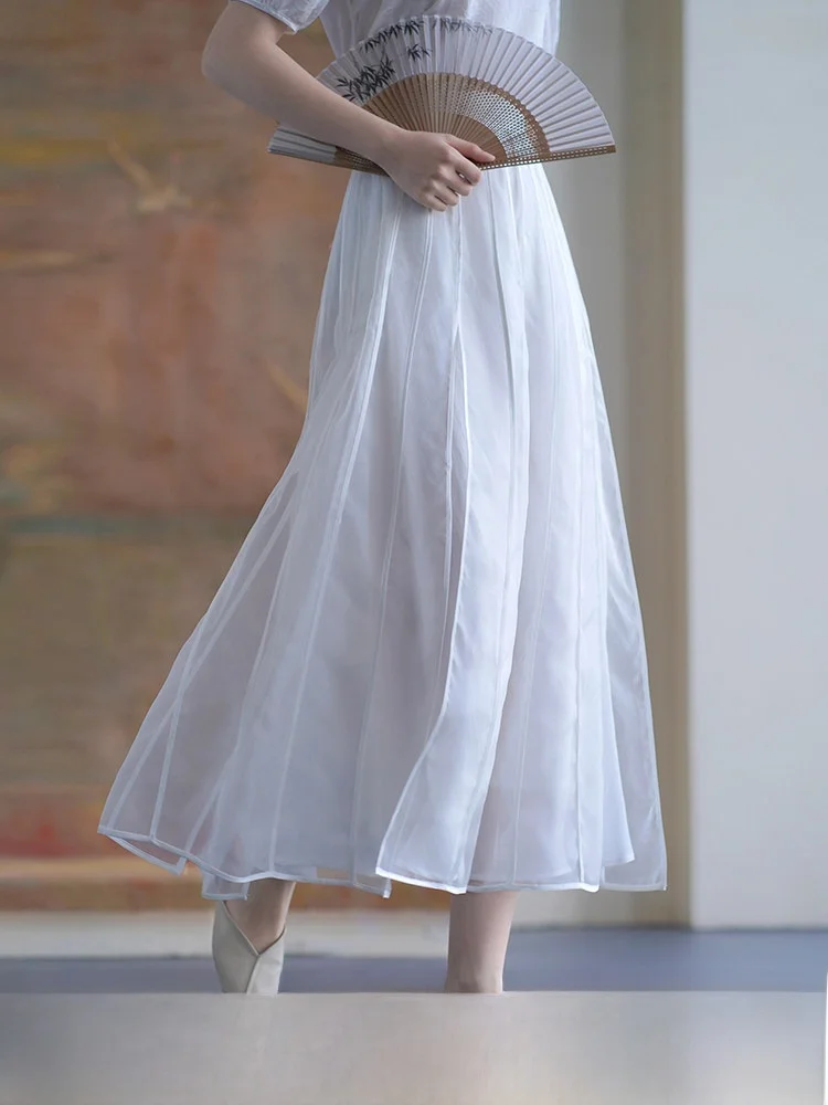 

Original Artisanal Silk f Skirt Breathable Silk Women's High Quali Long Skirt Spring Summer New Arrival A-Line
