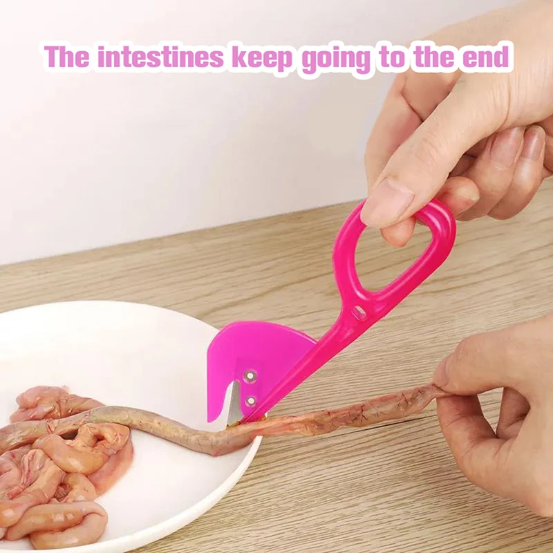 1pc Stainless Steel Thickened Poultry Intestine Scissors Chicken Duck Goose Intestine Knife Fish Bowel Knife Kitchen Accessories
