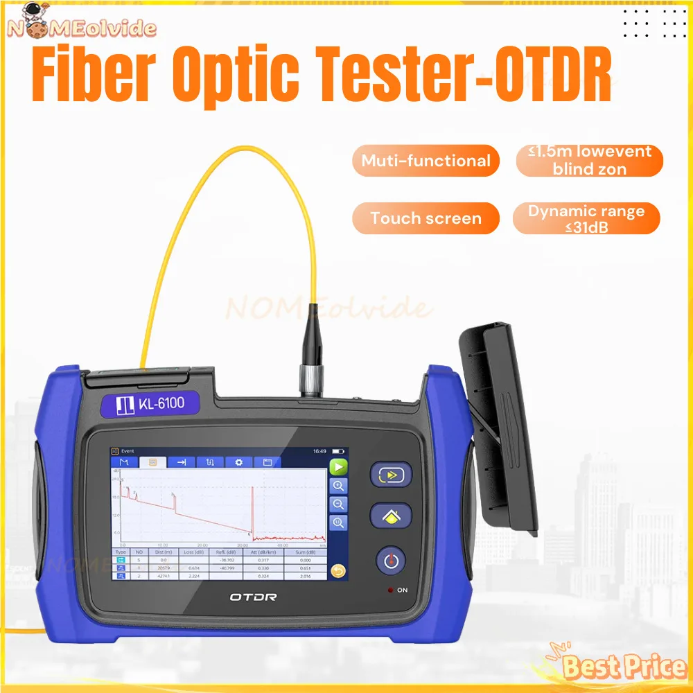 

JILONG KL6100 OTDR Meter Time Domain Reflectometer 1550Nm 1610Nm 1577Nm 1625Nm 24Dbftth Optical Fiber Tester