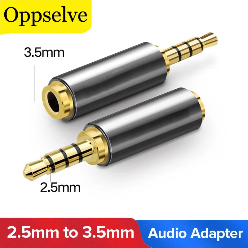 Oppselve Jack 3.5mm do 2.5mm Adapter Audio 2.5mm męski do 3.5mm żeńskie złącze wtykowe do głośnik Aux kabla słuchawki Micphone