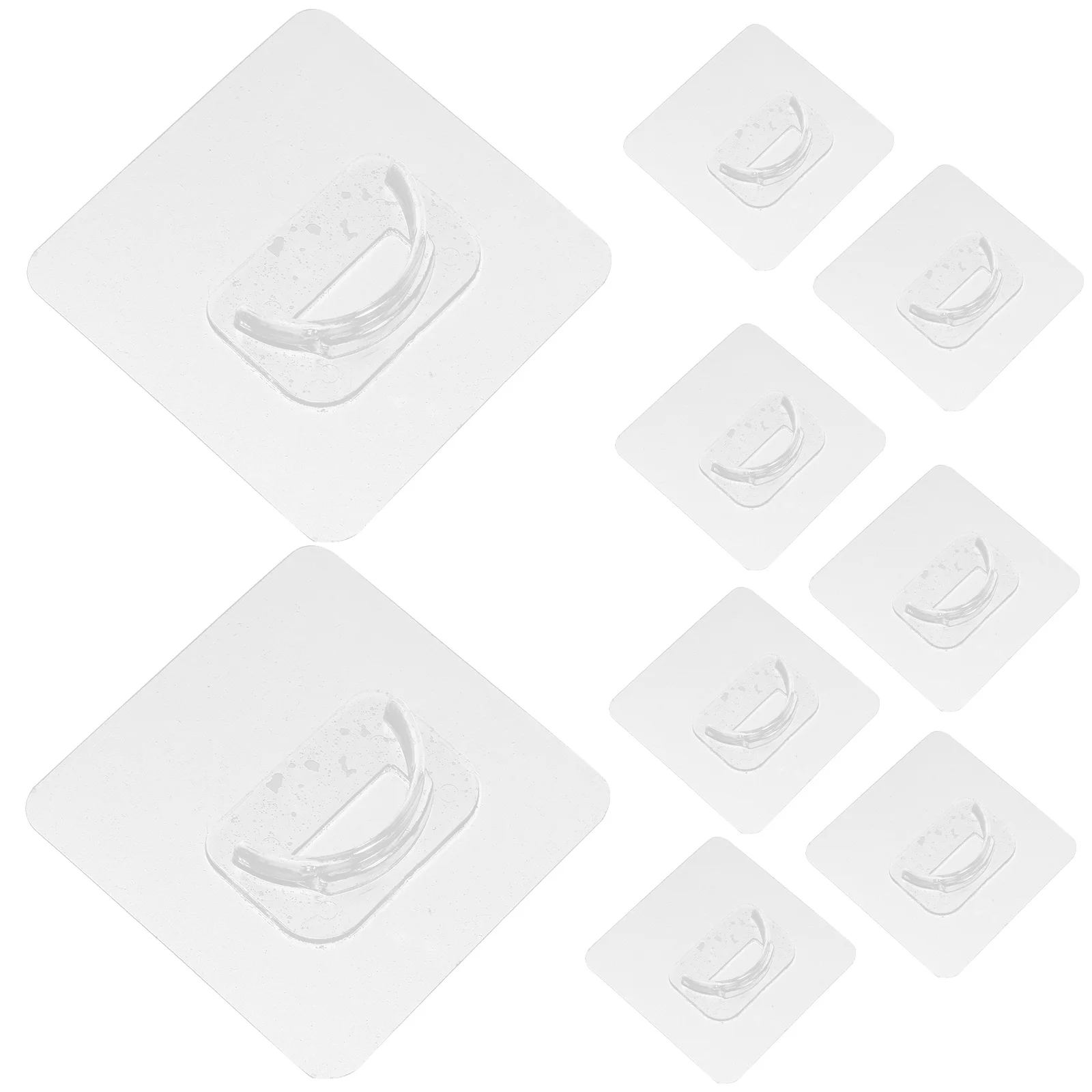 

8pcs Shower Curtain Rod Holder No Drill Adhesive Bracket For Bathroom Bedroom Hotel Wall Mount Curtain Rod Hangers Towel Bar