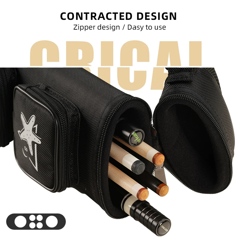 Custodia rigida per stecche CRICAL, custodia per bastoncini da biliardo, 6 fori, custodia per biliardo 2x4, lunghezza 86 cm, tessuto Oxford, accessori da biliardo