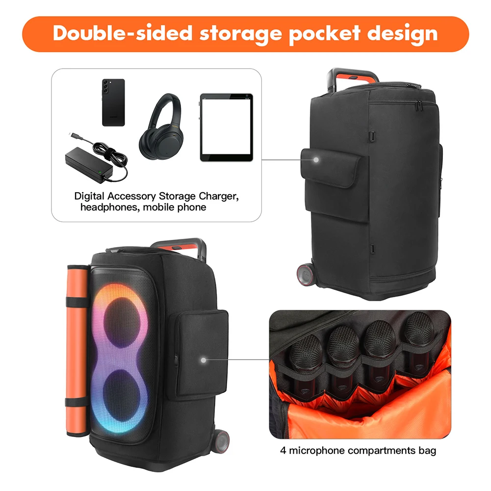 Portable Speaker Dust Case Waterproof Party Speaker Dust Cover Double-Sided Speaker Storage Bag for JBL PARTYBOX 520 Storage Bag