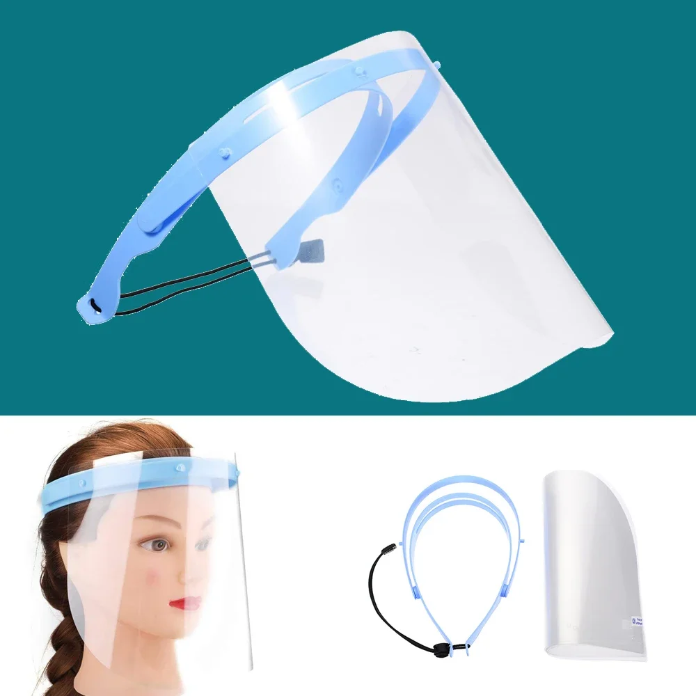 5/10Pcs Dental Protective Face Shield 10/5Pcs Detachable Face Shield 1 shelf Anti-Fog Dustproof Replacement Mask