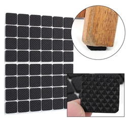 Protectores de suelo autoadhesivos antideslizantes, almohadillas de goma para pies de muebles, sofá, mesa y silla, color negro, 48 piezas