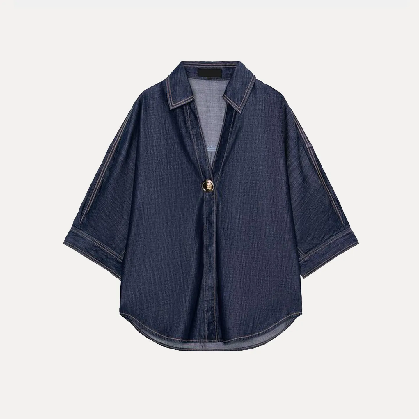 

Women's Faionable Embellied Denim irt Spring 2026 Personali Matching Casual Diamond Decorated Top Z Brand