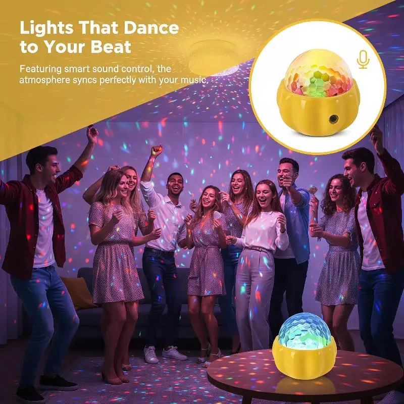 USB LED Starry Sky Projector Lamp DC5V RGB Dimmable Rotating Remote Control Night Light for Holiday Party Decor