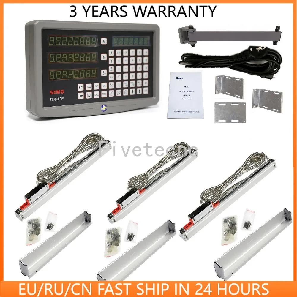 Axis Digital Readout Metal Invólucro Dro Kit Torno Escala Linear Codificadores Moedor Millilling Ka500 Ka300 Pcs Sino-sds63v