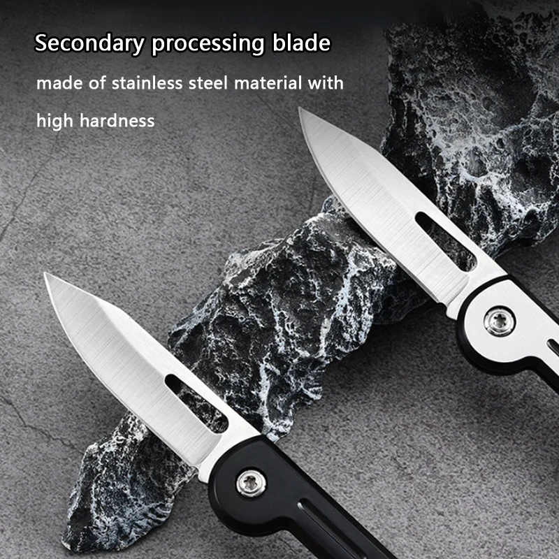 Stainless Steel Folding Blade Mini Lockless Military Tactical Knife Multi-function Hunting and Fishing Survival Hand Tools