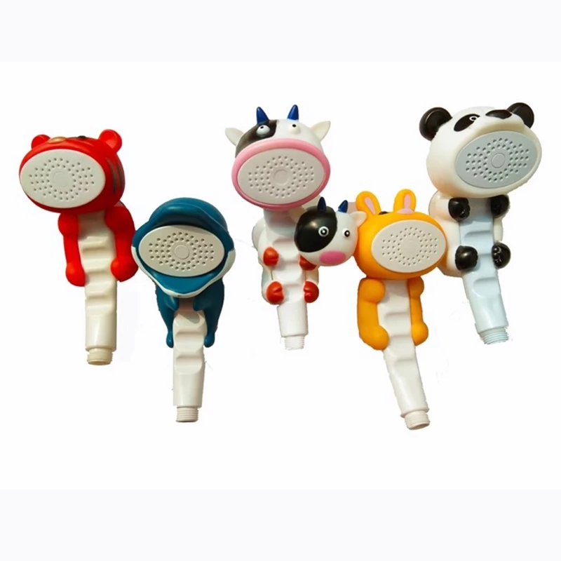 DONYUMMYJO Children Show Heads Cartoon Lovely Home Toy Shower Kid Shower Bathroom Hand Shower Water Booster Faucet Douche Kop