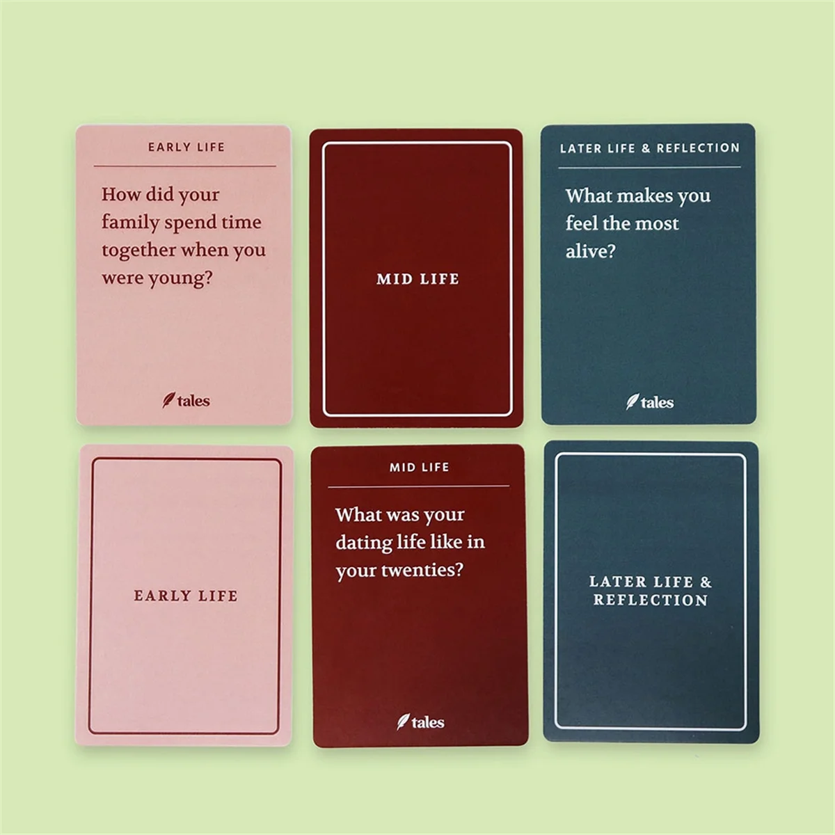 150 buah kartu Kit wawancara kehidupan cerita-Kit wawancara hidup cerita cerita-untuk kartu permainan keluarga pesta