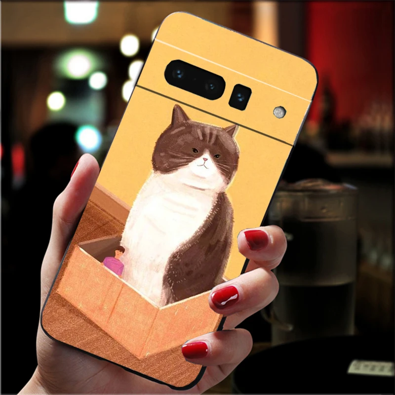Cartoon Cat Phone Case For Google Pixel 10 9 Pro XL 9A 8 7 6 Pro Pixel 8A 7A 6A Pixel 8 7 6 5