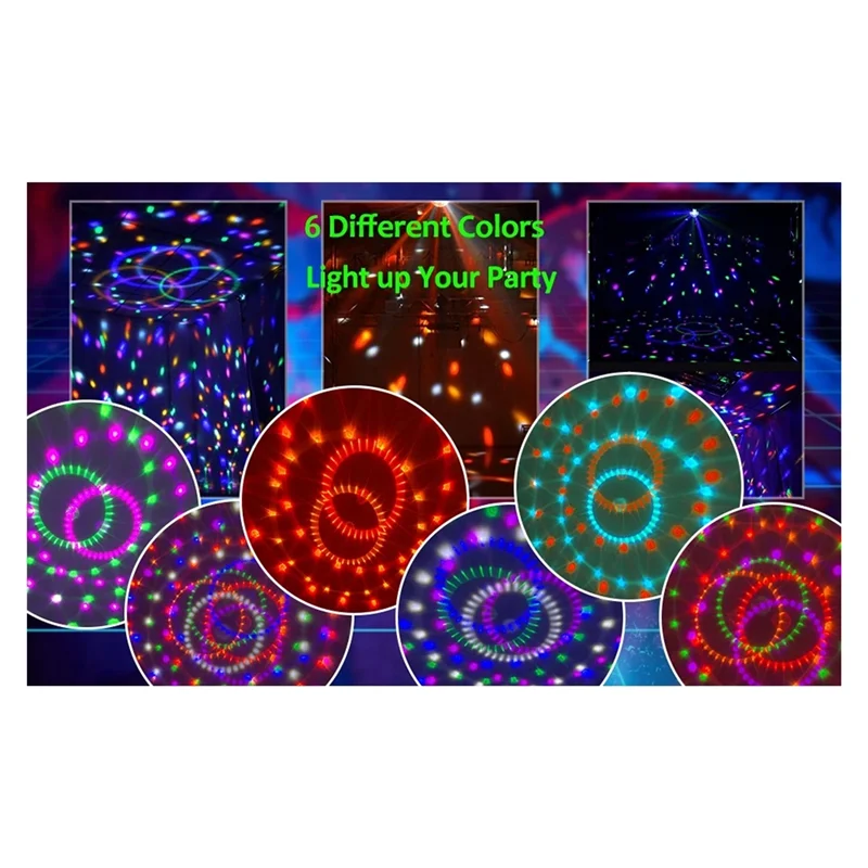 

Disco Ball Lights LED UV Sound Frequency Strobe Stage Effect Wedding Christmas Festival Party Lights