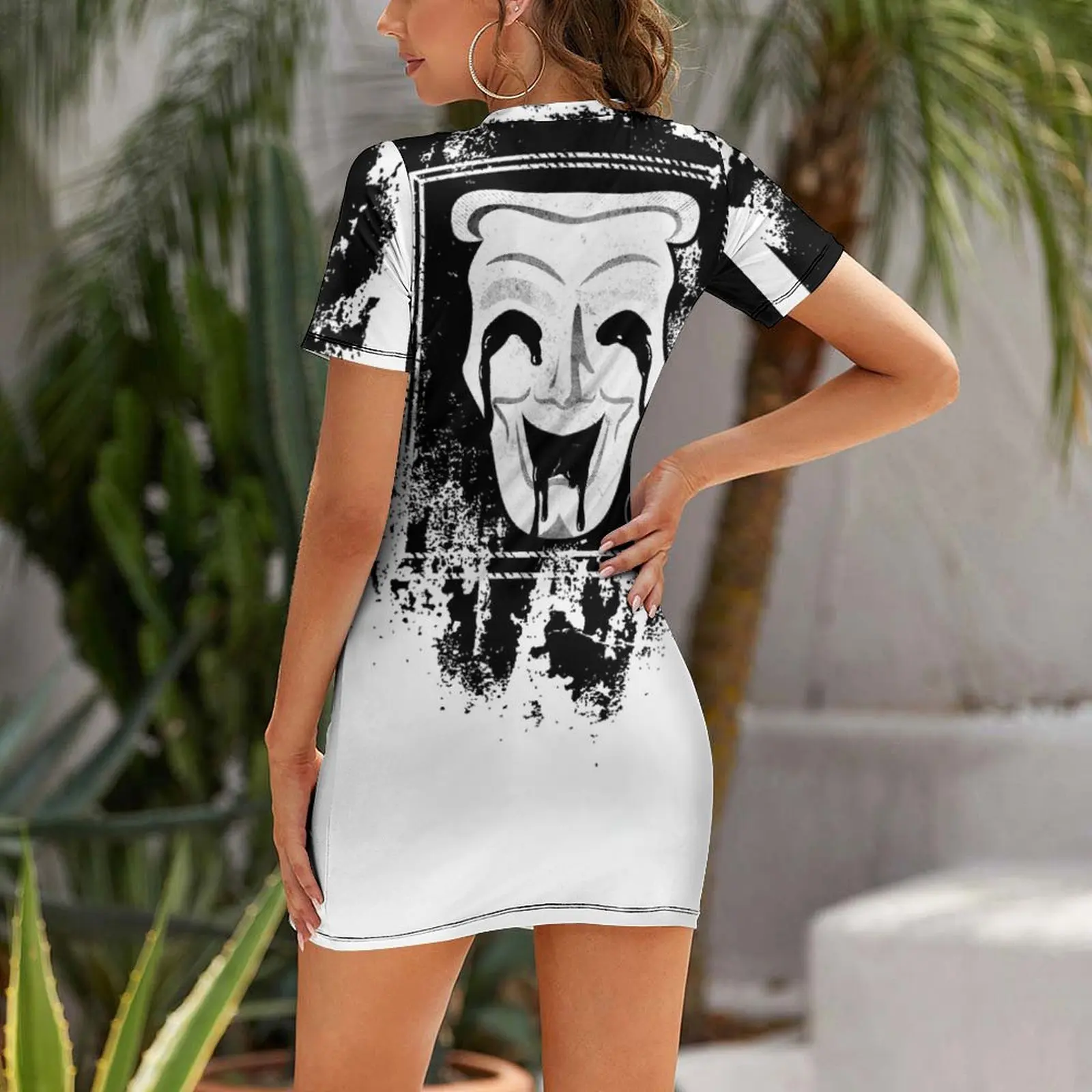 SCP-035 Possessive Mask, SCP Foundation, Secure Contain Protect Short Sleeved Dress cocktail dresses Beachwear