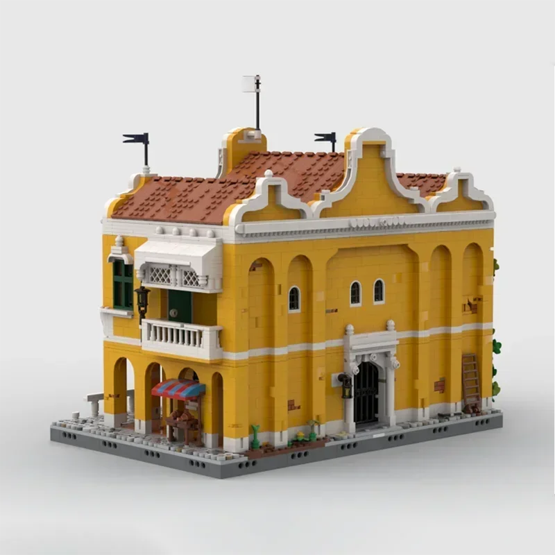 Pirates Model Moc Building Blocks Customs House Technical Street View Bricks DIY Assembly Construction Toy Holiday Gift